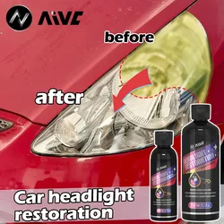 Aivc Car Headlight Restoration Polishing Kits Headlamp Anti-Scratch Car Care Refurbish Scratch Light Polisher Cleaning Paste