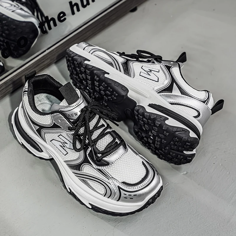 Men's Shoes Fashion Outdoor Casual Shoe Lace Up Platform Sneakers Comfort Running Shoes for Men Training Shoes Tenis Masculino view 2