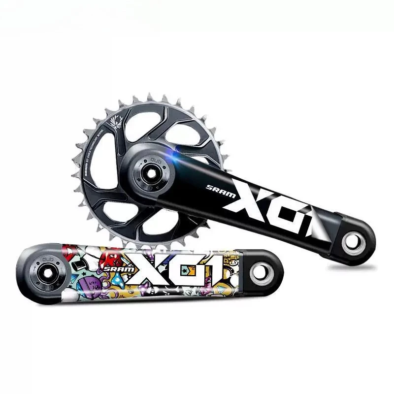 Waterproof Anti-Scratch Vinyl Decal for SRAM X01 Mountain Bike Crankset, Personalized Sticker for Bicycle Crank Painting Upgrade