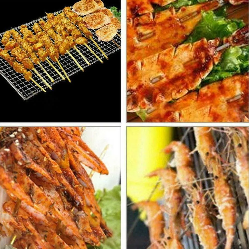 Barbecue Grilling Basket Grill BBQ Net Steak Meat Fish Net Siz Vegetable