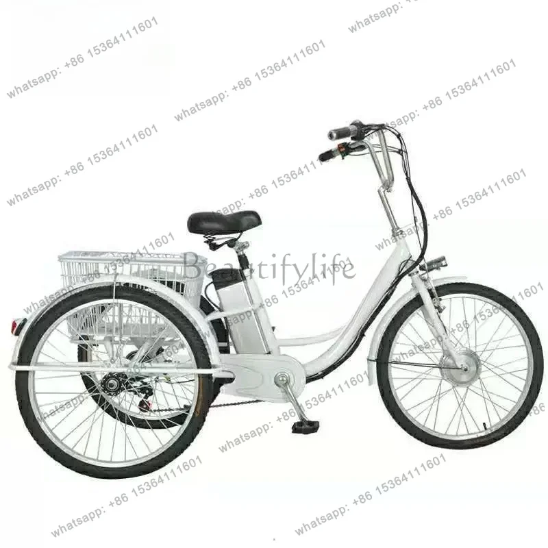 Electric assist for elderly foot-powered tricycles, 24/26 inch electric assist factory carton export