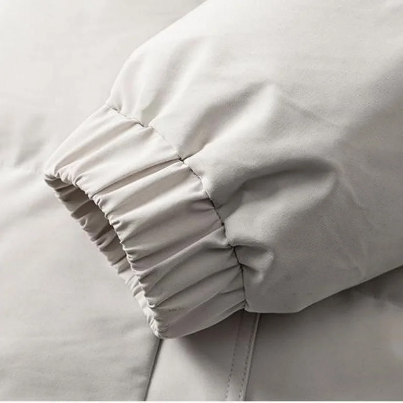 Man Luxury False Two-Piece Cotton-Padded Jacket Stand Collar Solid Color Warm Zipper Button Trend Coat Fashion Casual Men's Tops