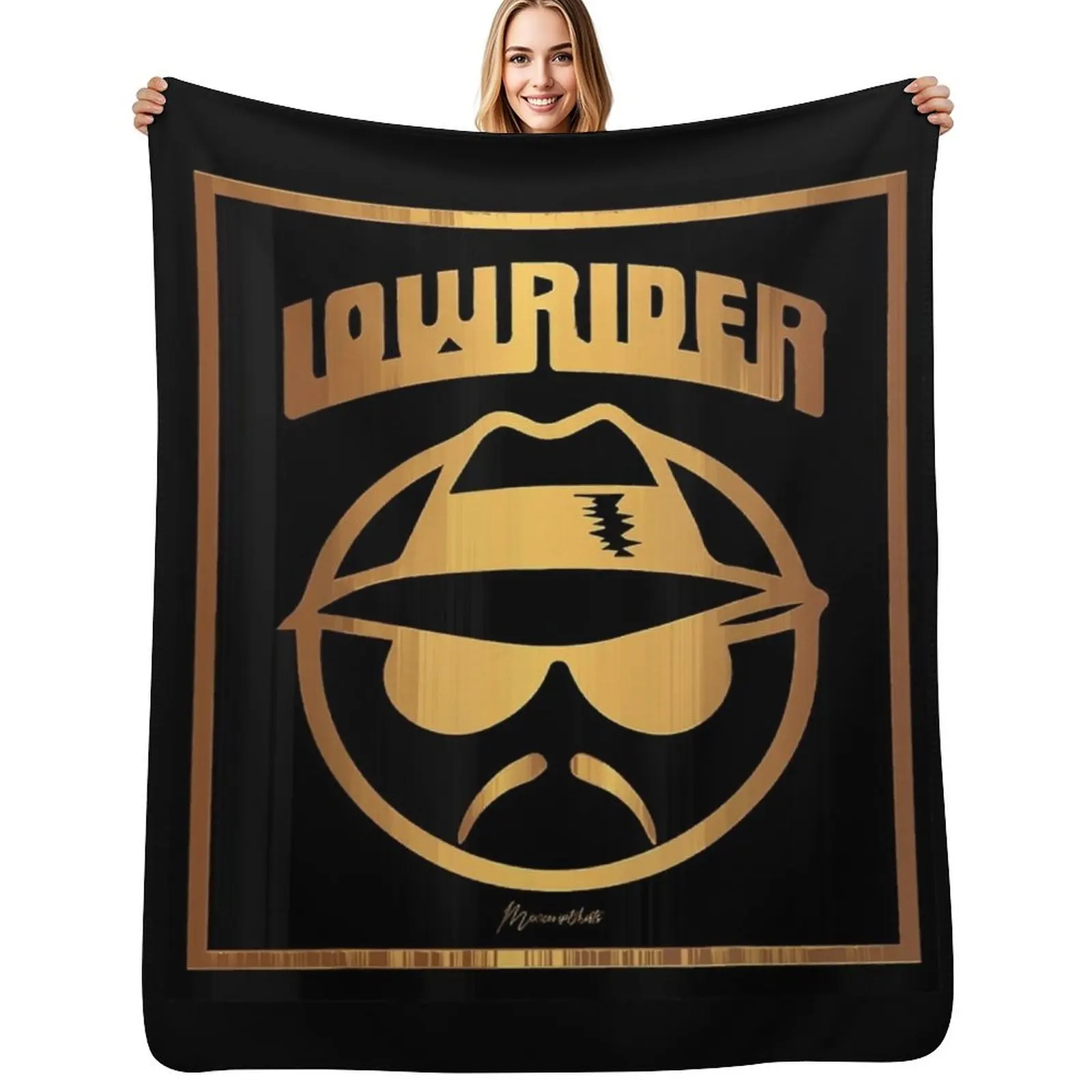 LOWRIDER GOLD T SHIRT Throw Blanket valentine gift ideas sofa bed Hairy anime for babies Luxury Thicken Blankets
