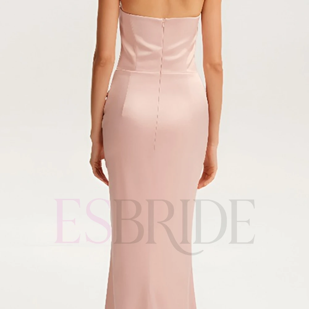ESBRIDE Abiti da festa Donna Abito da ballo senza spalline Lunghezza pavimento Straght Abito da sera elegante Abiti eleganti per la laurea giovanile