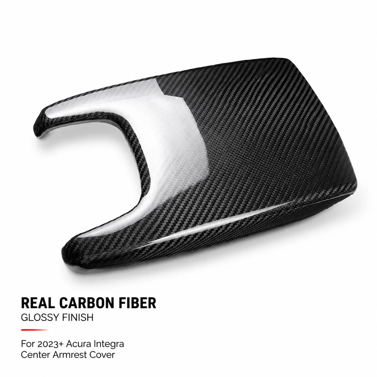 Glossy/matte finish genuine carbon fiber center console armrest lid, suitable for 2023 and later Acura Integra Type S DE5 models