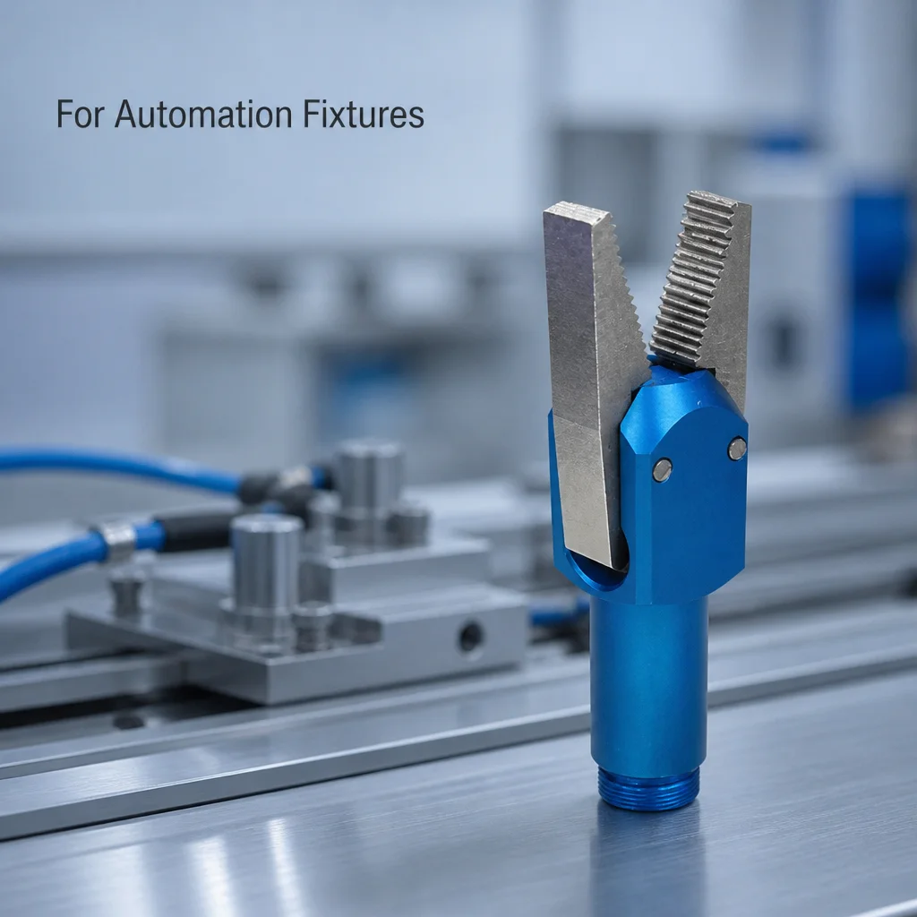 GRZ Series Pneumatic Air Gripper Serrated Y-clamp Aluminum Alloy EOAT Robot Arm Accessory for Injection Molding Machine