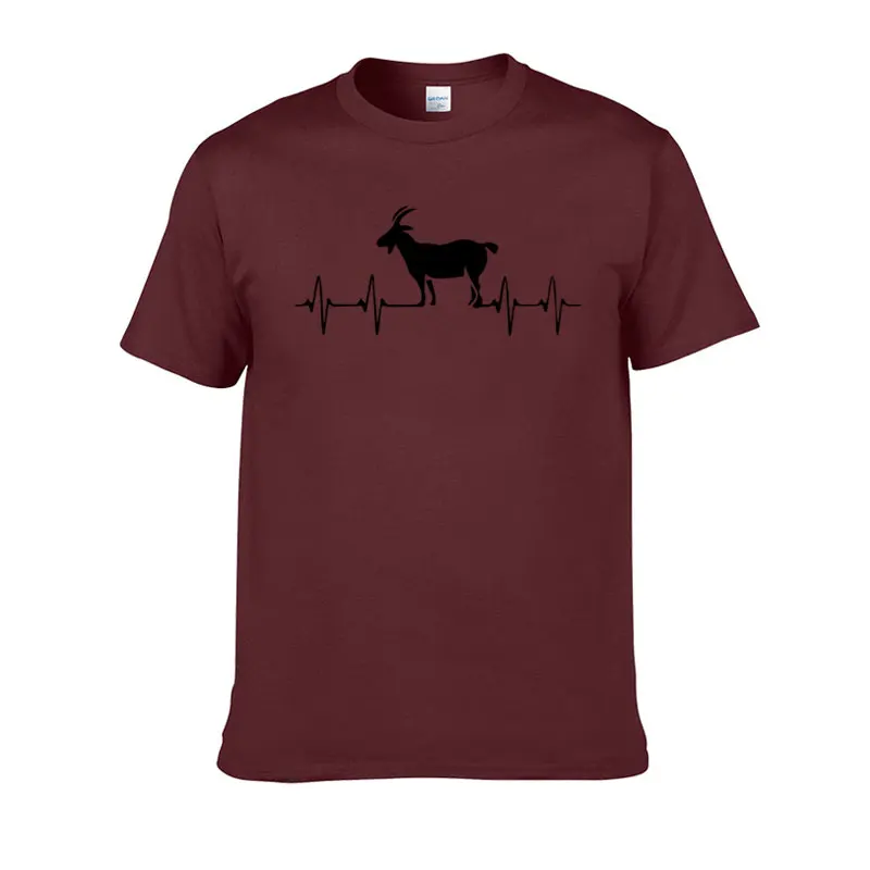 Summer Goat Heartbeat T Shirt Goat Lover Country Chicken Goat Tee