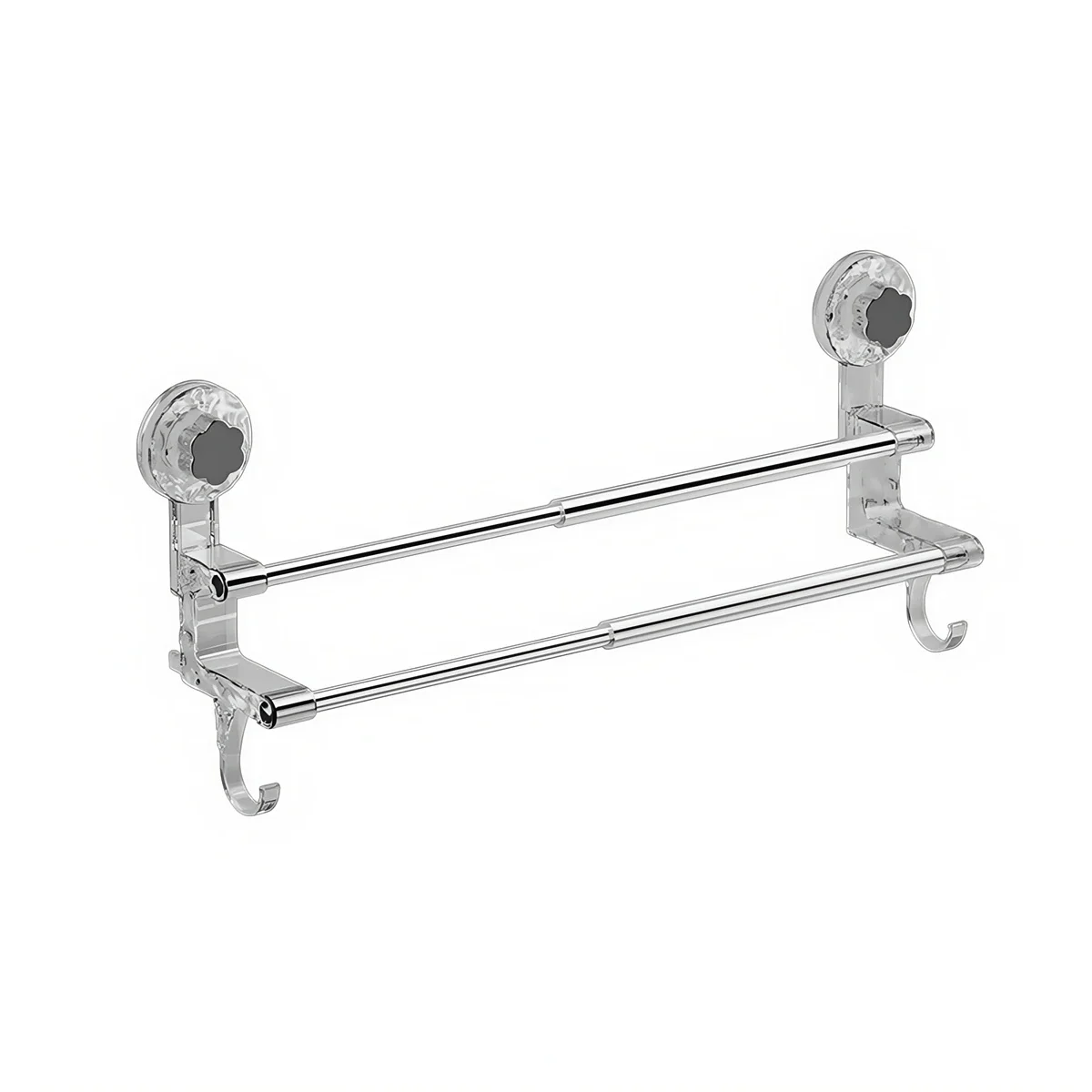 

Adjustable Length Towel Holder Wall Mounted Holder Adjustable Suction Cup Bathroom And Kitchen Use Home Organization