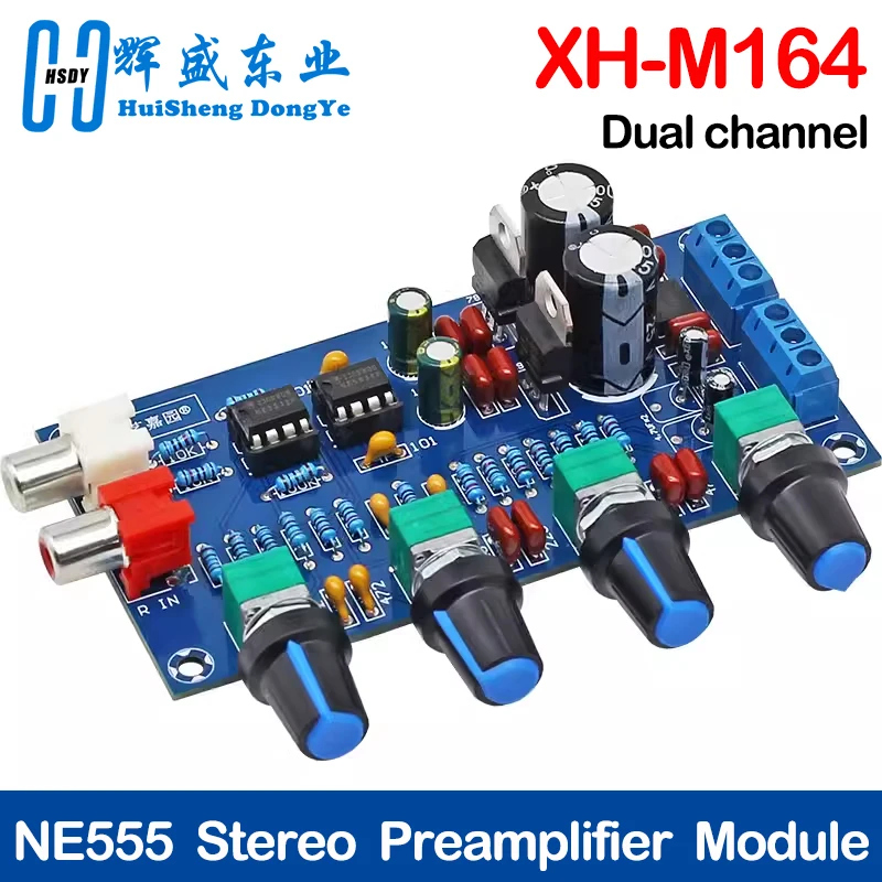 Preamplificador estéreo XH-M164 NE5532, placa de tono, módulo amplificador de Audio de 4 canales, circuito de Control de 4 canales, preamplificador