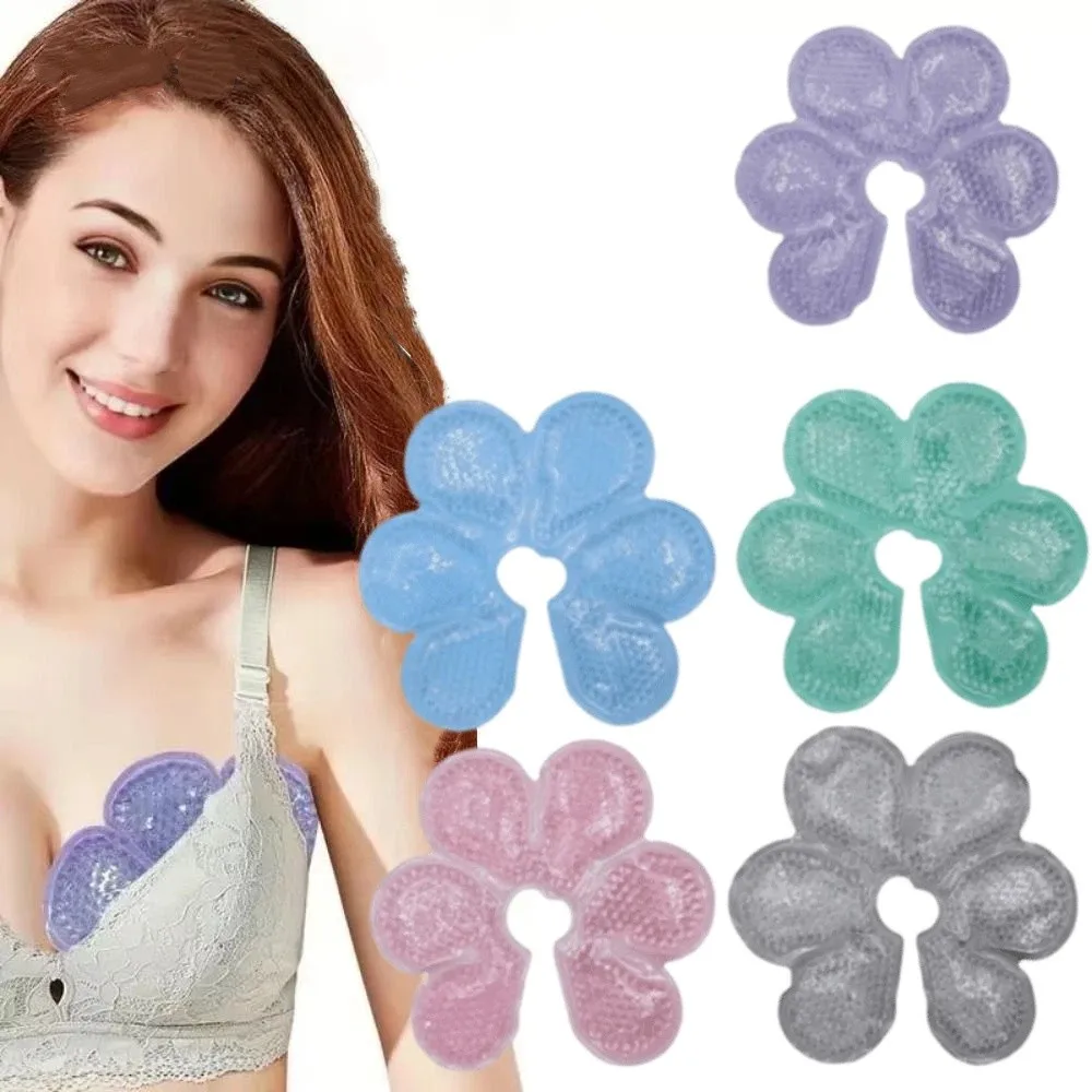 Petal Design Breast Pads Ice Compress Reusable Nipple Cooling Pads Double-sided Comfortable Breast Ice Packs Lactation Support
