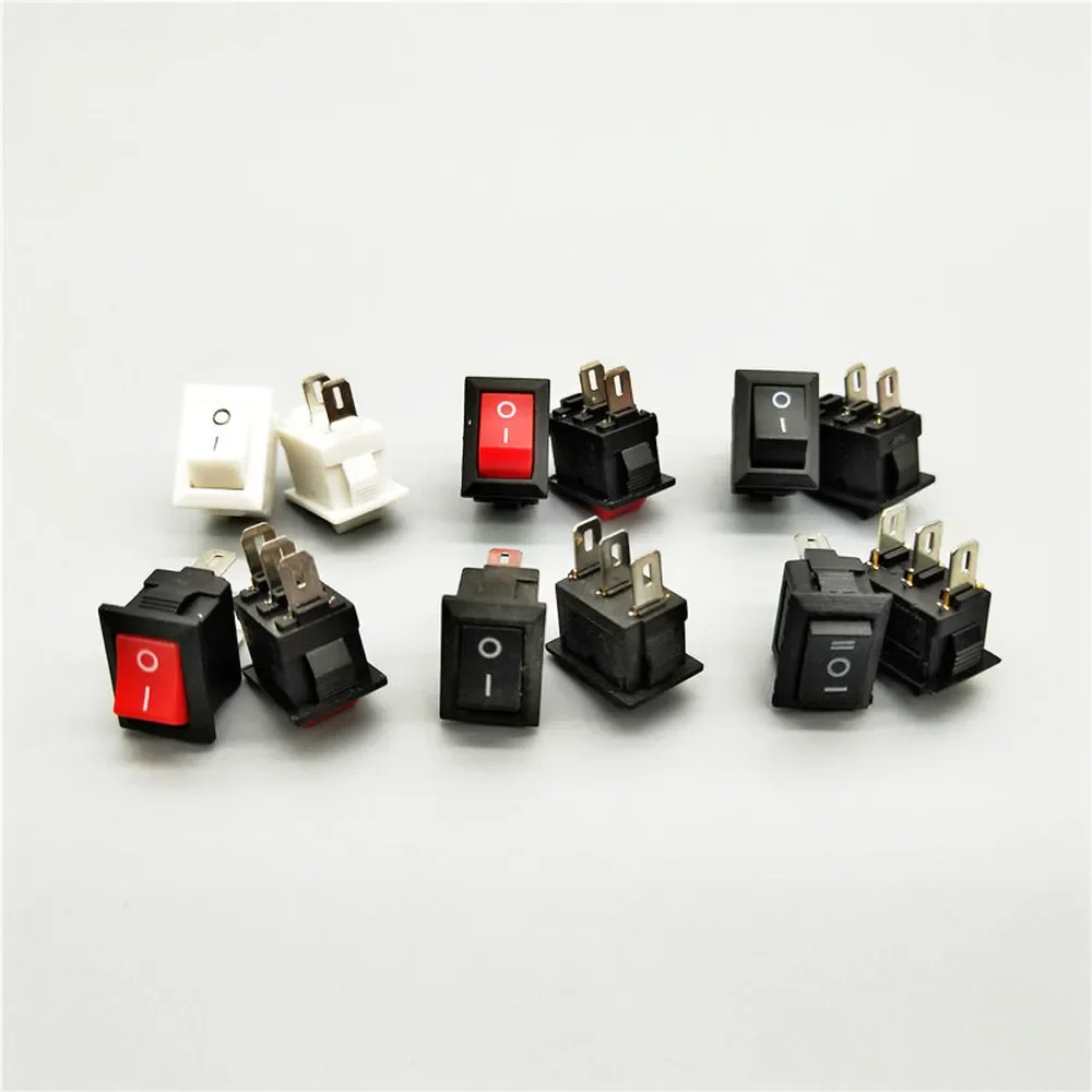 5 pz KCD5 3A/250V 10*15mm SPST 2/3Pin ON/OFF barca interruttore a bilanciere auto cruscotto camion RV ATV casa