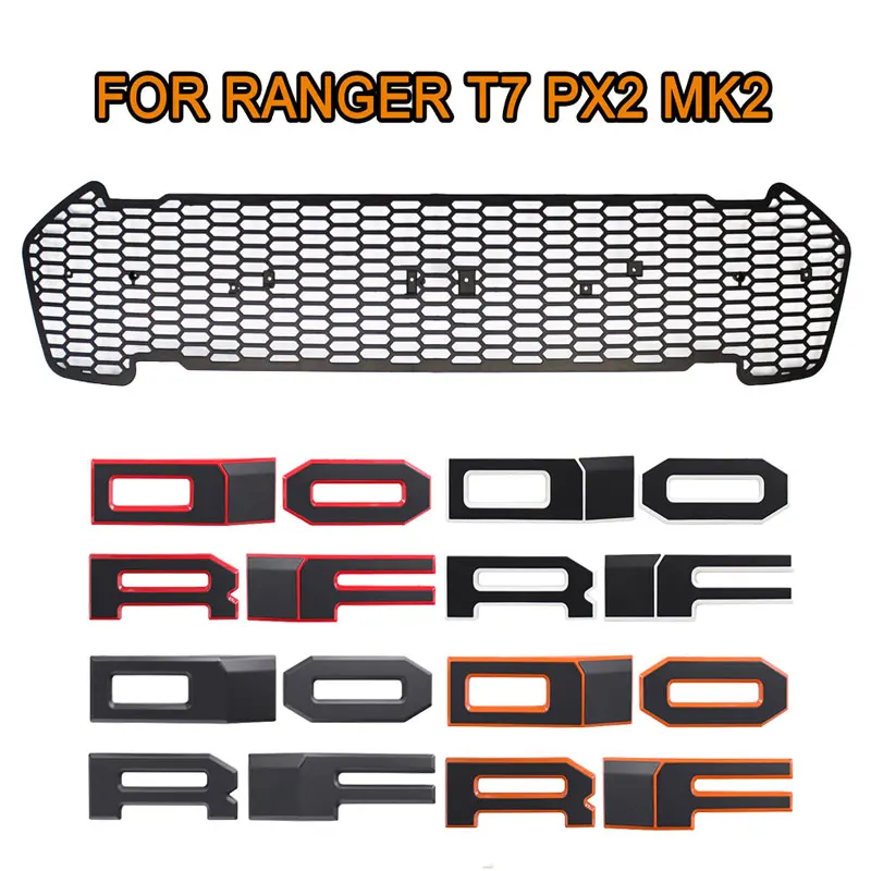 4 Letter for Modified Mesh Grill Grille of RANGER 2015-2018 T7 PX2 MK2 XL XL+ XLS XLT Limited WILDTRAK