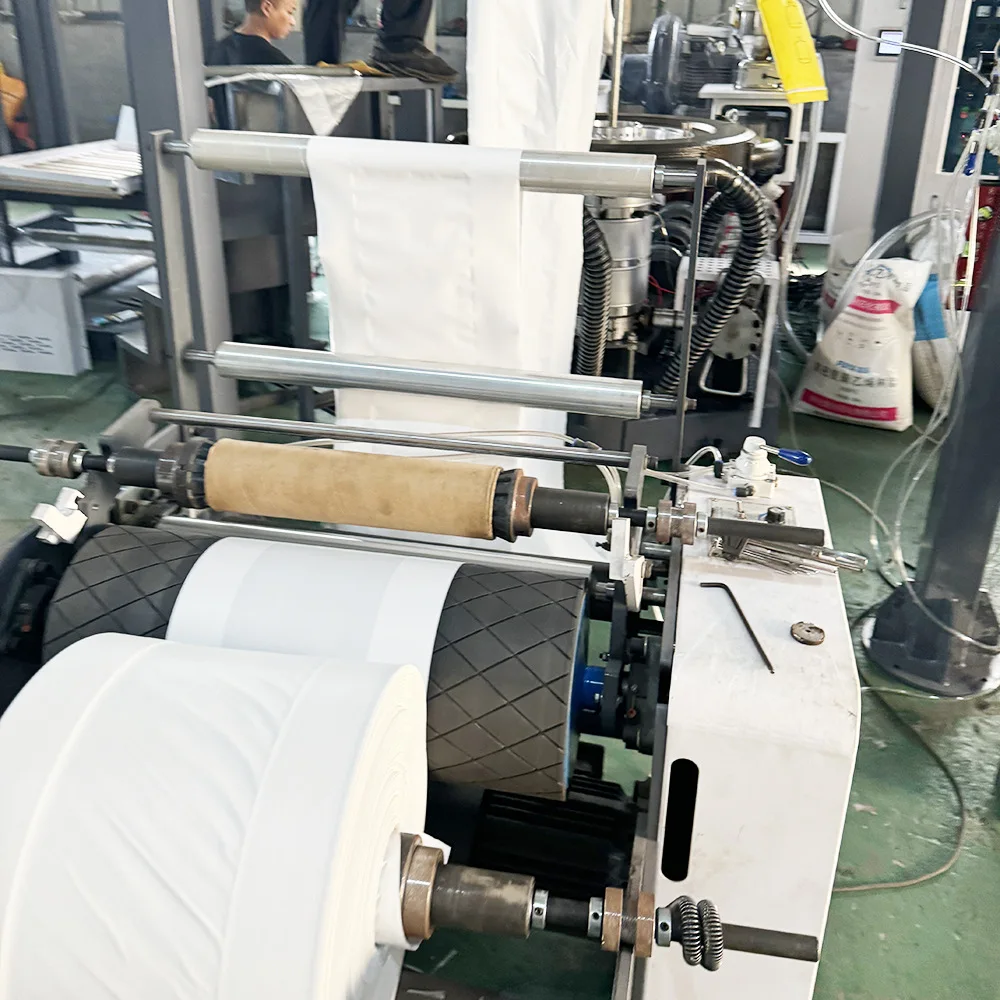 Macchina soffiatrice per film, pellicola plastica completamente automatica, biodegradabile, borsa per gilet