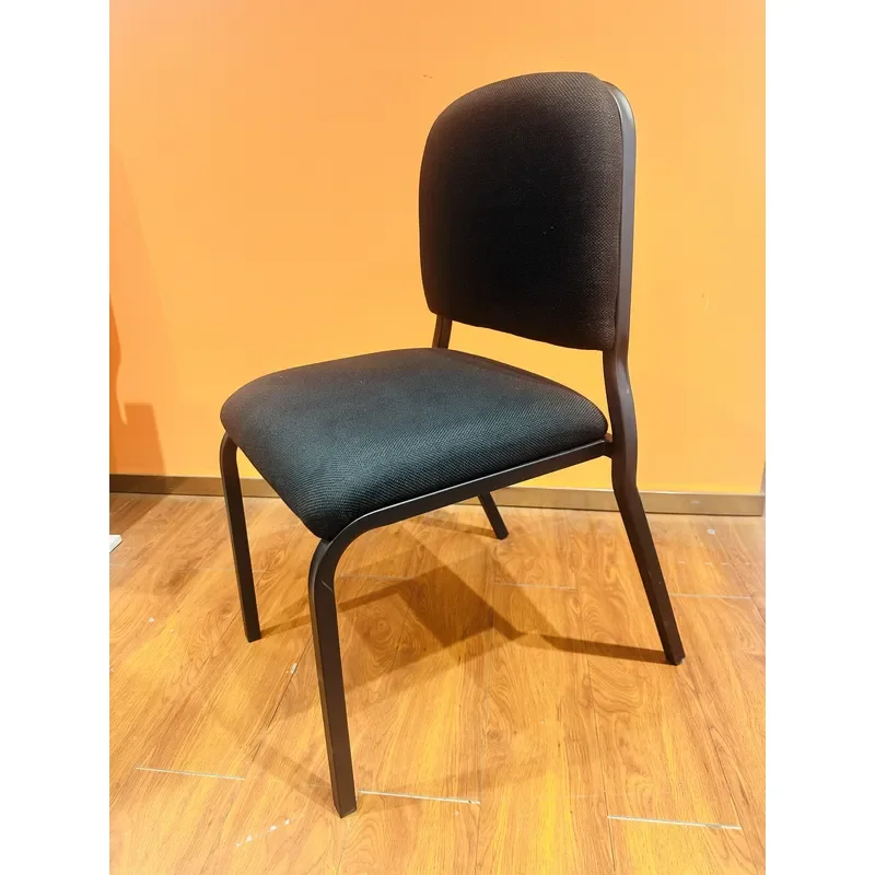 Heavy Straight Back Musician Concert Chair, Fabric Padded Metal Frame for Orchestra & Music Hall