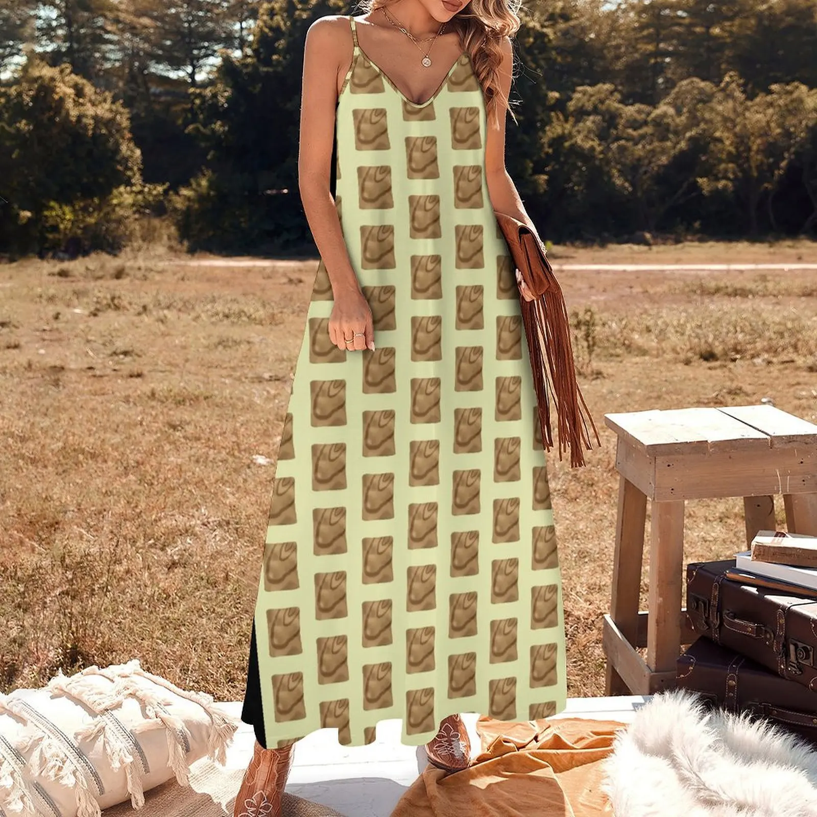 The Breakfast Selection - Cinnamon Swirl Crunch Sleeveless Long Dress summer dress woman 2025 women's summer clothing 2025 Dress