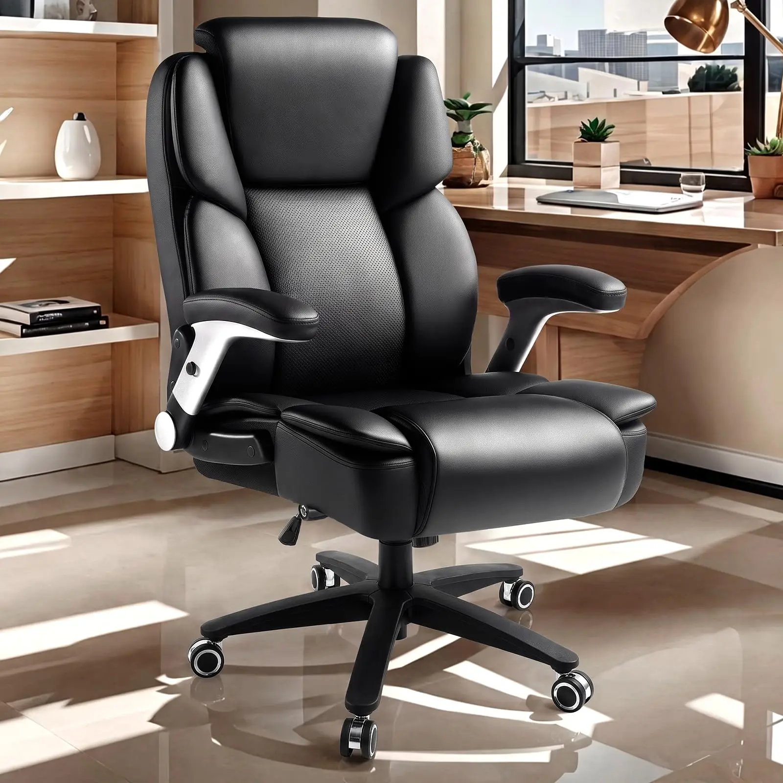 Big and Tall Office Chair,500lbs Capacity Heavy Duty Office Chair for Heavy People, High Back Executive Computer Chair