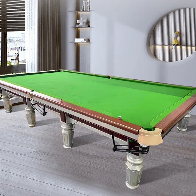 12Ft International Size Steel Cushion and Solid Wood Billiard Snooker Table With Slate Top English Snooker Tablepromote sales