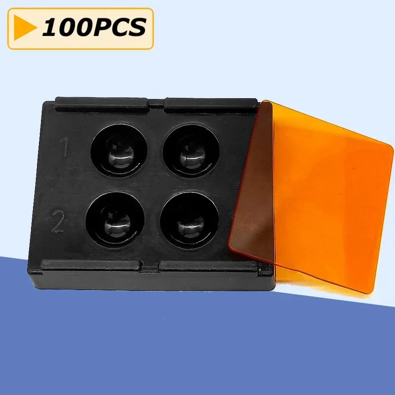 

100Pcs Dental Veneer Storage Box Teeth Patch Shading Light Storage Box Dental Membrane Tooth Box Denture Retainer Molar Box