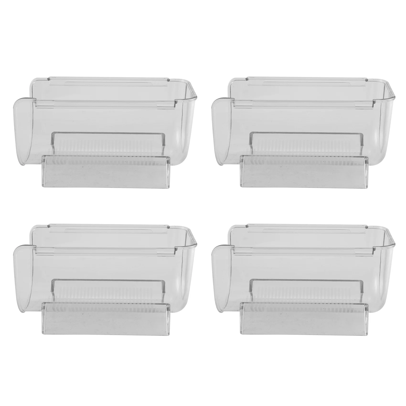 

LLCS-4Pcs Refrigerator Wine Holder,Clear Stackable Plastic Wine Rack Storage Water Bottle Organizer Water Bottle For Fridge