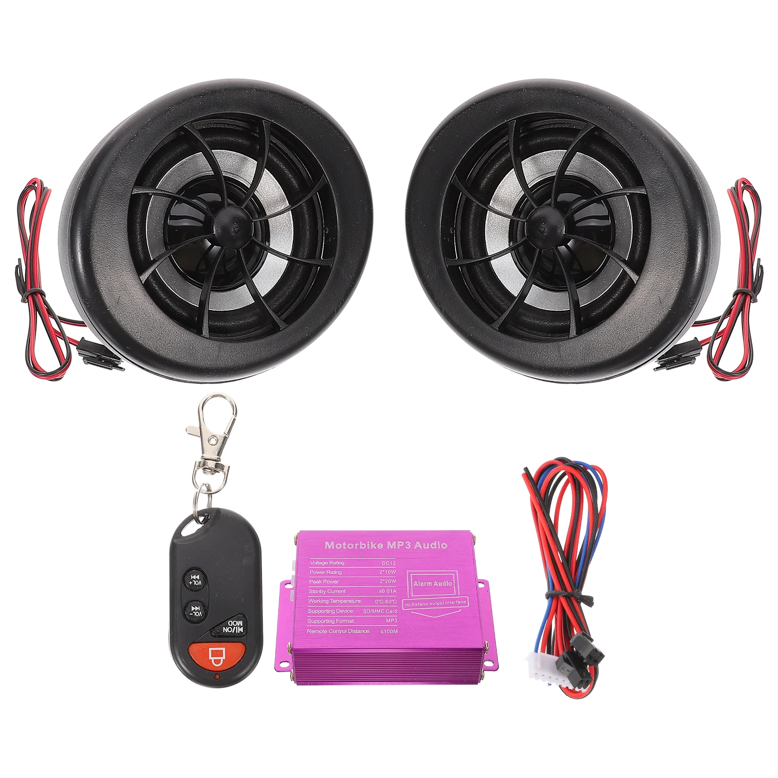 

1 Set Wireless Motorcycle Stereo Car Audio System Sound Speaker For All Brands Easy Installation Motorcycle Speakers