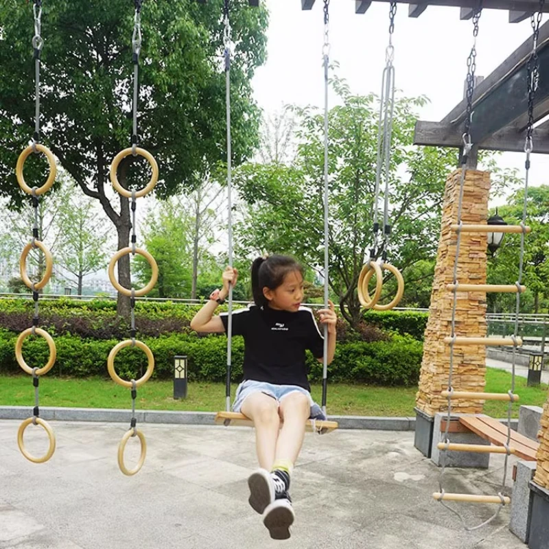 

Kindergarten outdoor physical fitness training log climbing rope swing ladder hanging ring indoor children's suspension climbing