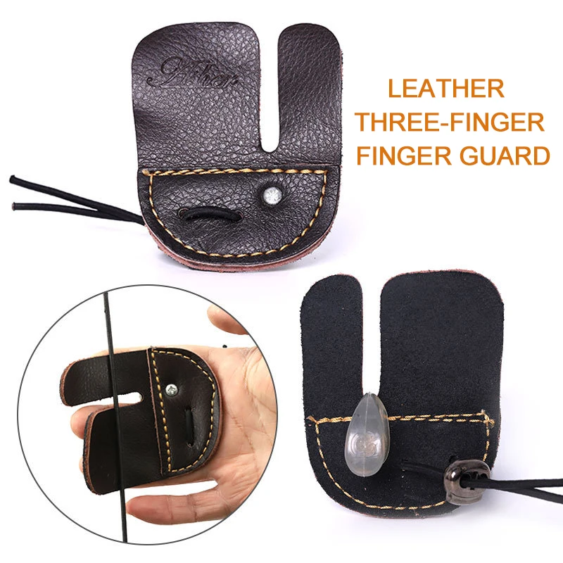 Leather Double Clamp Archery Guards, Two Finger Finger, Recurve, Traditional Bow, High Quality