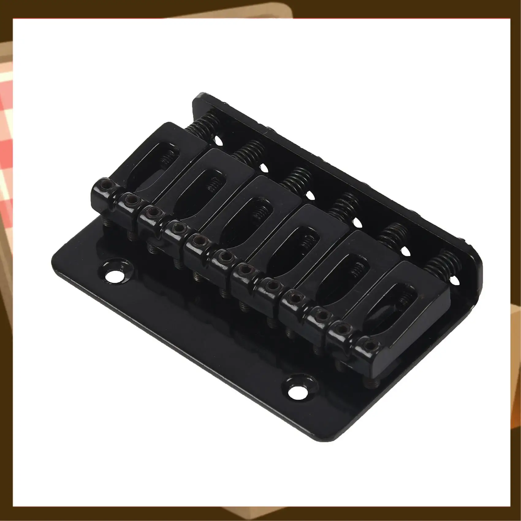 

1 Set Black 6 String Fixed Hard Tail Guitar Bridge & 1 Set Electric Guitar Roller String Tree-AA85