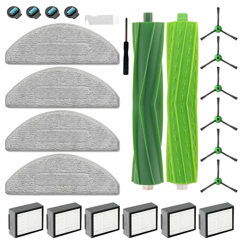

B38B-Replacement Parts For Irobot Roomba Combo I5/I5+/J5/J5+,Accessories Main Side Brush Hepa Filter Mop Cloth Pads