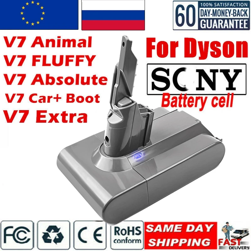 4000MAh Sony Akku Für Ban Đầu Dyson V7 SV11 Motorhead V7 Động Vật Tuyệt Đối 6,0AH V7 Kích Hoạt V7 Máy Hút Bụi Pin