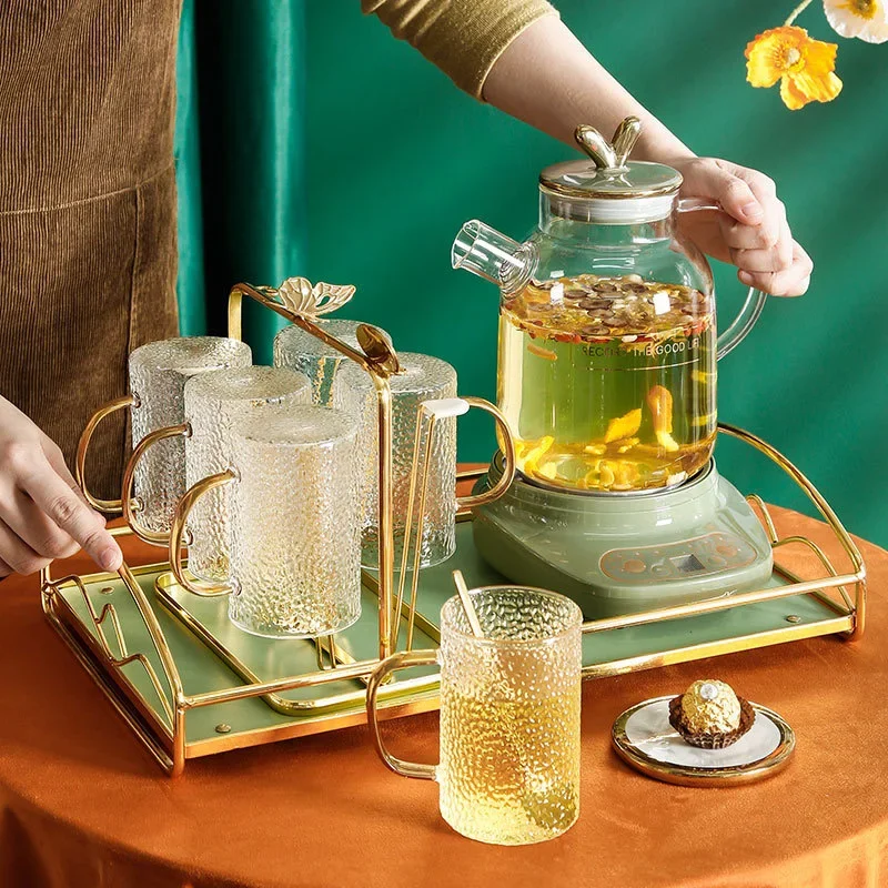 

# Modern Nordic Light Green Household Ceramic Glass Multi-purpose Kettle Cup Afternoon Tea #