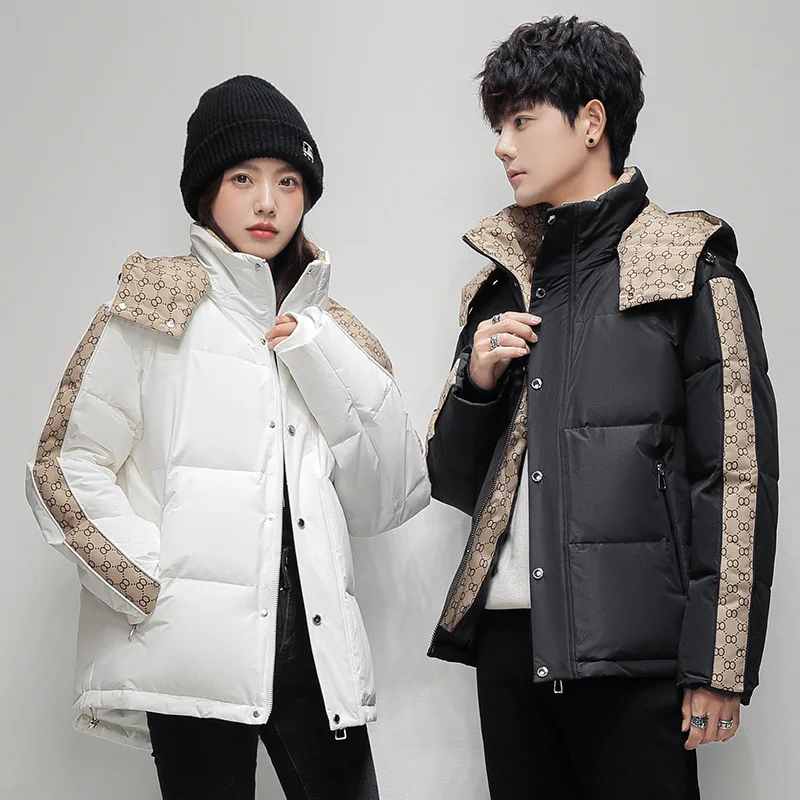 High Quality Down Jacket Ladies Luxury Brand White Duck Down Coats Men Winter Jackets For Women Hooded Feather Puffer Jacket