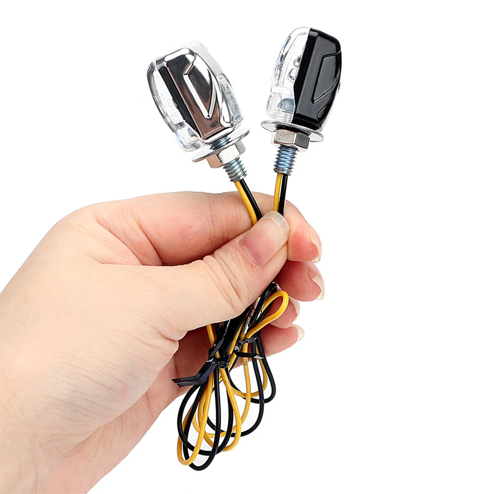 Afbeelding 5: ABS plastic motorfiets led-knipperlichten motorindicatoren voor universele motorfiets 2 stuks zwart