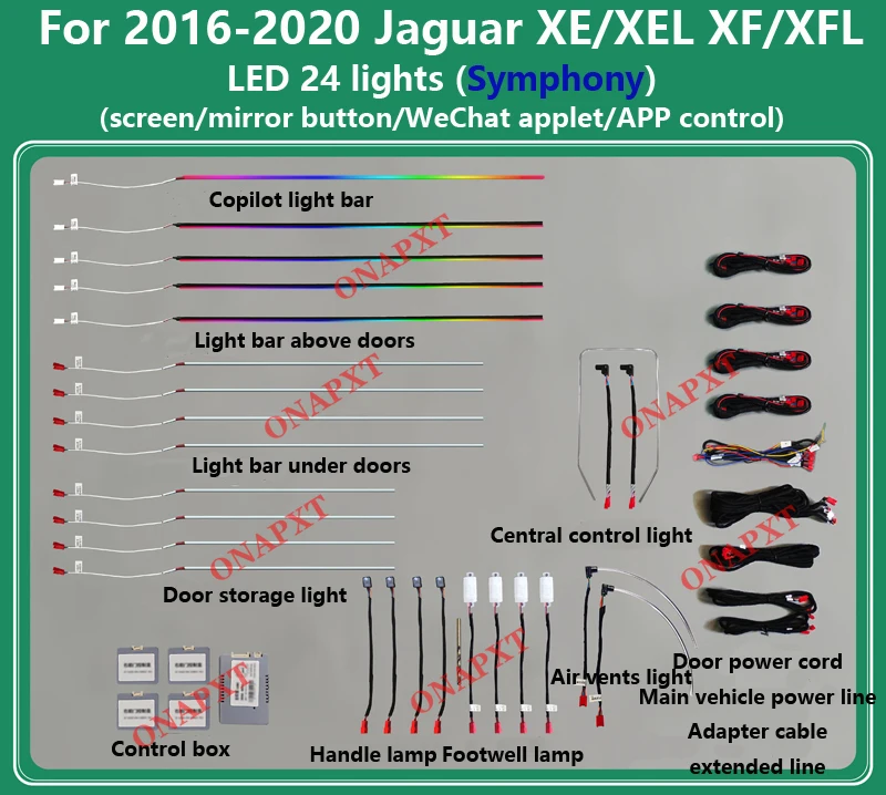 New Ambient Light For Jaguar F-PACE E-PACE XE/XEL XF/XFL 2016-2021 Atmosphere Lamp Original Modified Roof Speaker Illuminator