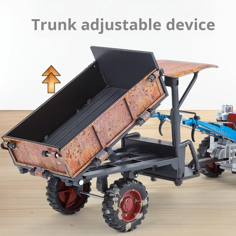 Wózek rolniczy Odlew ze stopu Spray ciągnik kroczący Symulowany model Dźwięk Światło Pojazd Znakomite pudełko Zabawka Prezent dla dzieci Zbieraj Bes