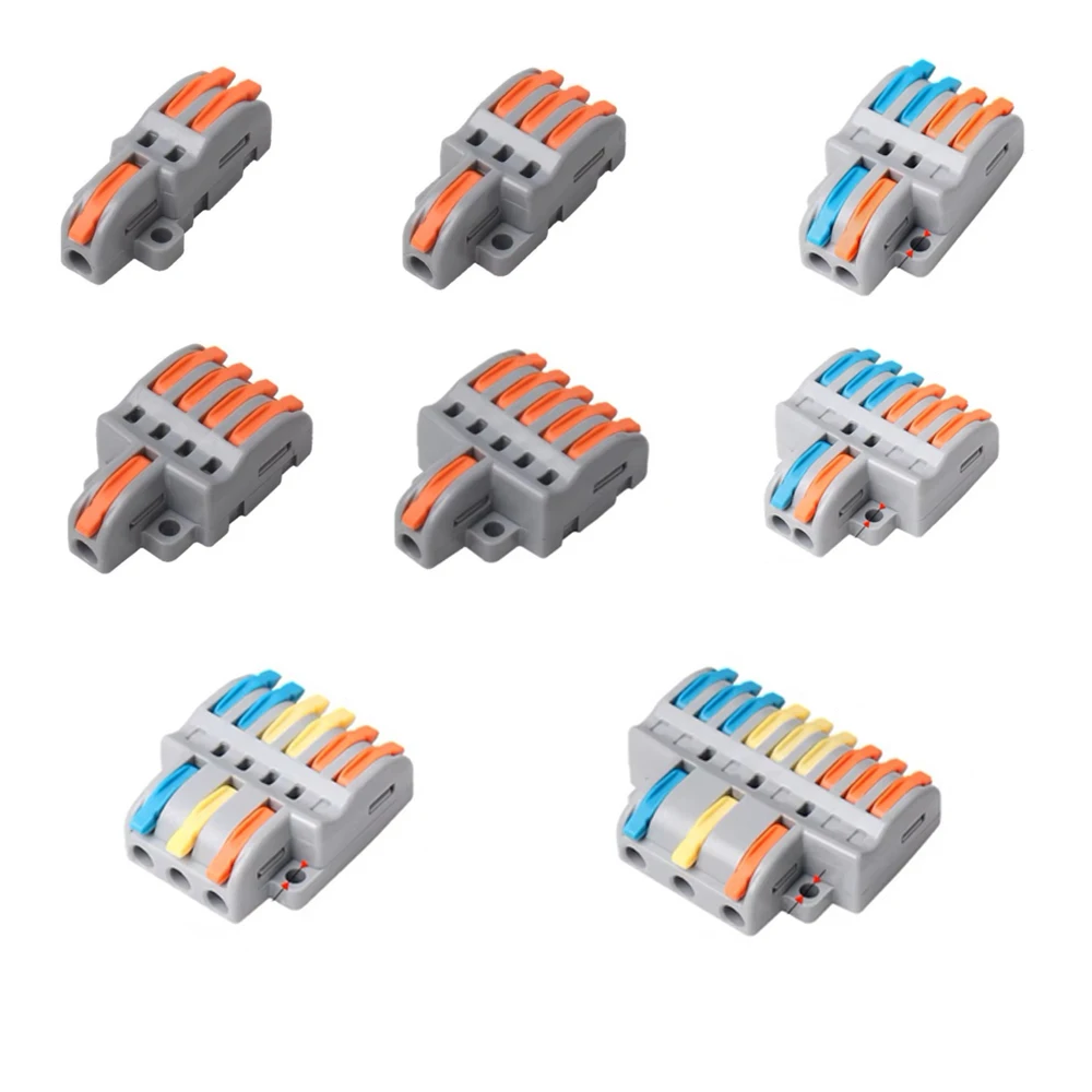 

Quick connect terminal, one in, multiple out, multifunctional splitter and combiner, with multiple types of connection terminals