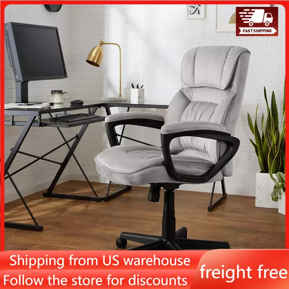 

Classic Office Desk Computer Chair - Adjustable Swiveling, Ultra-Soft Microfiber Lumbar Support 28"D X 25"W X 43.5"H