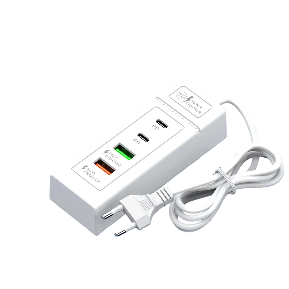 4 Ports USB Schnelle Ladegerät Station USB HUB 3,0 Multi Splitter Adapter USB C Expander Tragbare Reise Ladegerät Für iPhone Xiaomi telefon