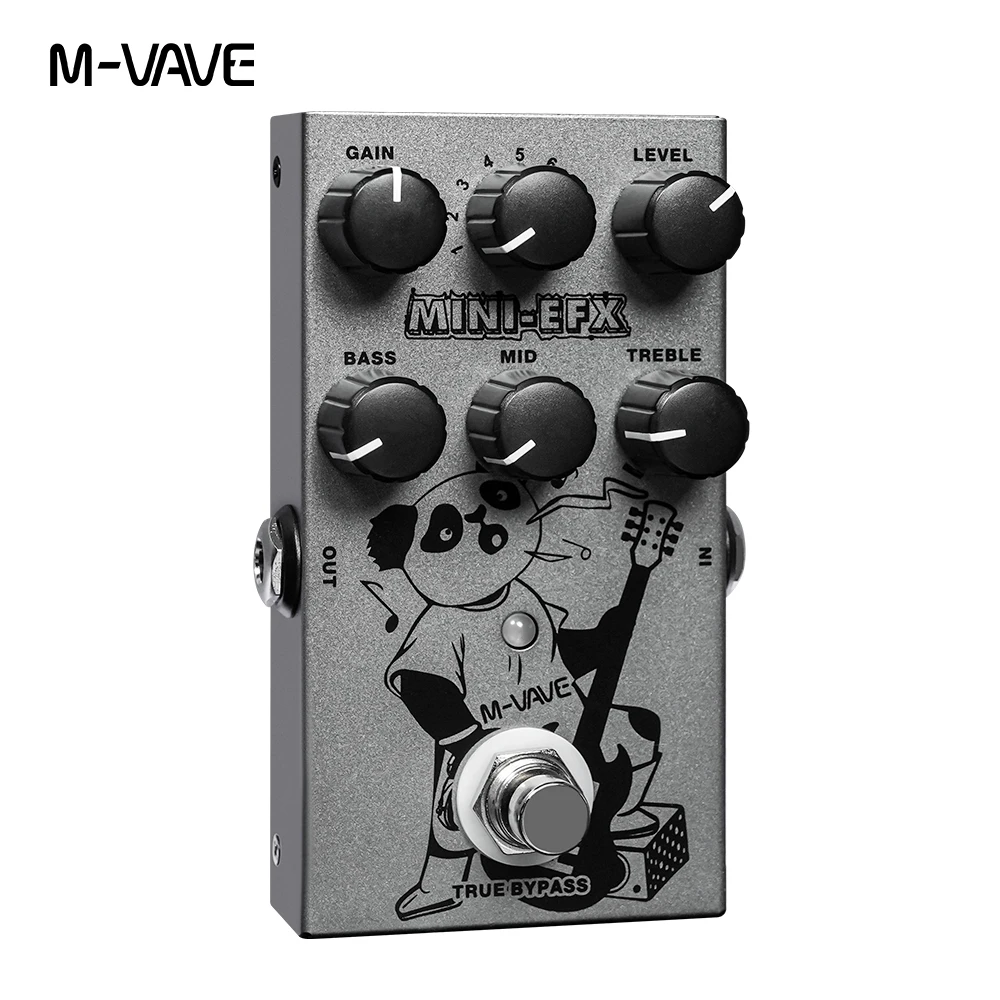 M-vave-Mini-efx Pedal Multi Efeitos, 4 Efeitos Overdrive, 4 Efeitos de Distorção, Boost 3 Band EQ, True Bypass para Guitarra Elétrica