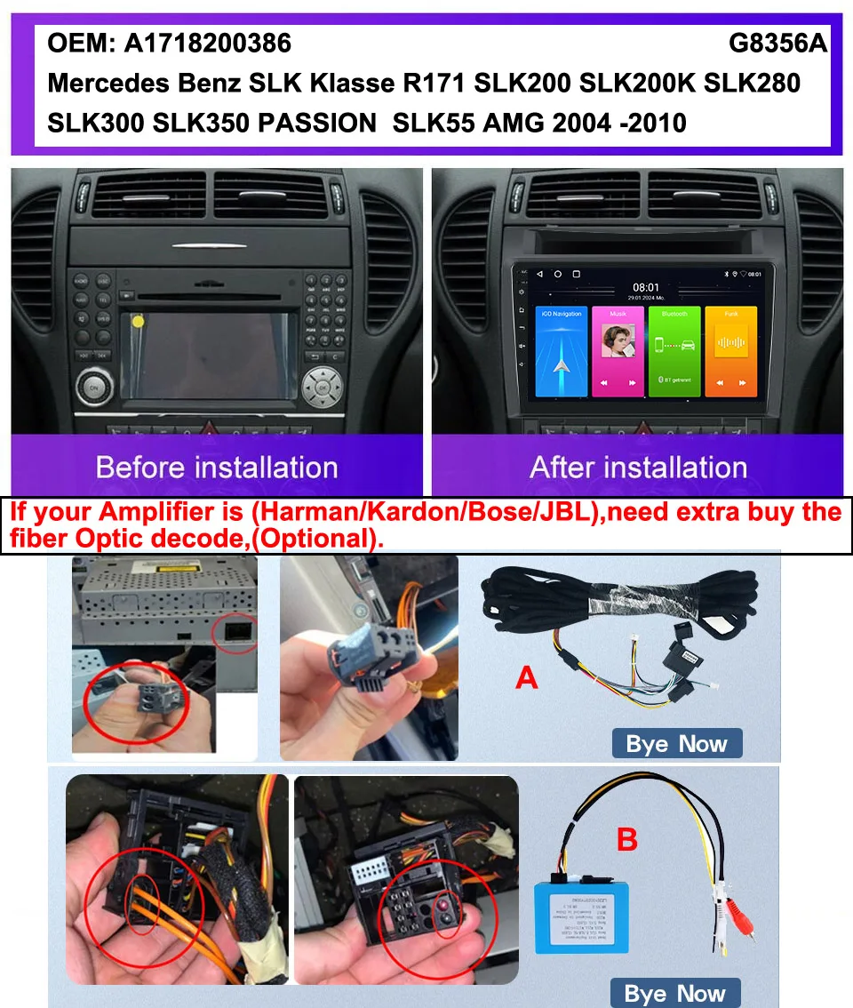 Android Car radio Carpaly GPS Navigation HD reverse camera For Mercedes benz SLK R171 SLK200 SLK200K SLK280 SLK300 SLK350 SLK55