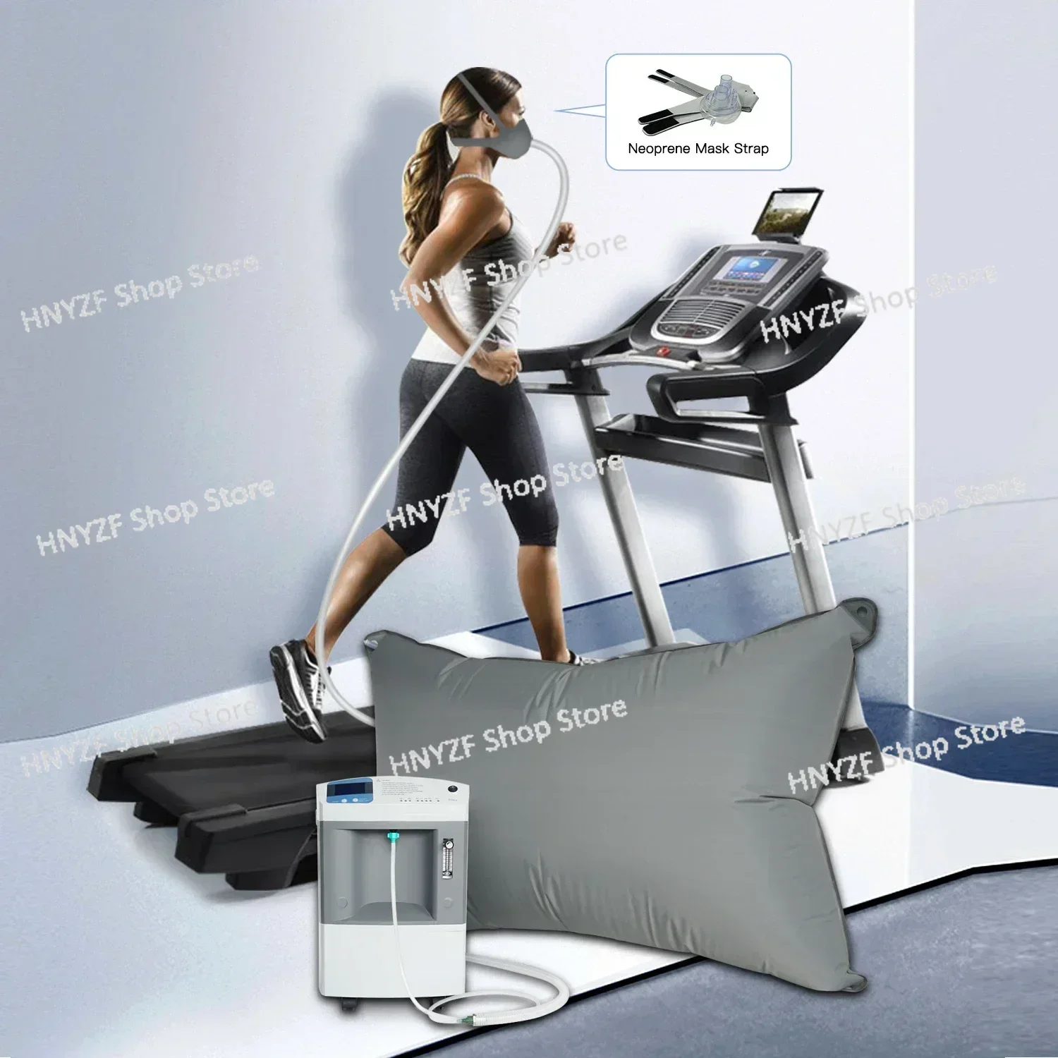 10L Oxygen Concentrator with 1000L Reservoir Bag for Exercise With Oxygen Therapy