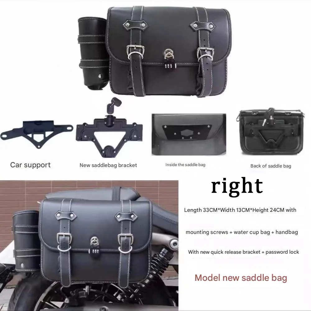 Voor QJMOTOR SRV 600-V2 canvas tas lederen opbergtas quick release zijtas srv 600v2 600v2srv 600V2 SRVSide Tas