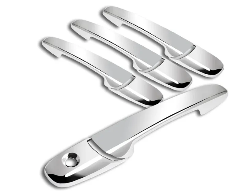 4 Piece ABS Chrome Door Handle Protective Cover Overlay Trim For Mazda 2 3 5 6 BT50 RX8 CX-7 CX-9 / For Ford Edge Fusion Mustang