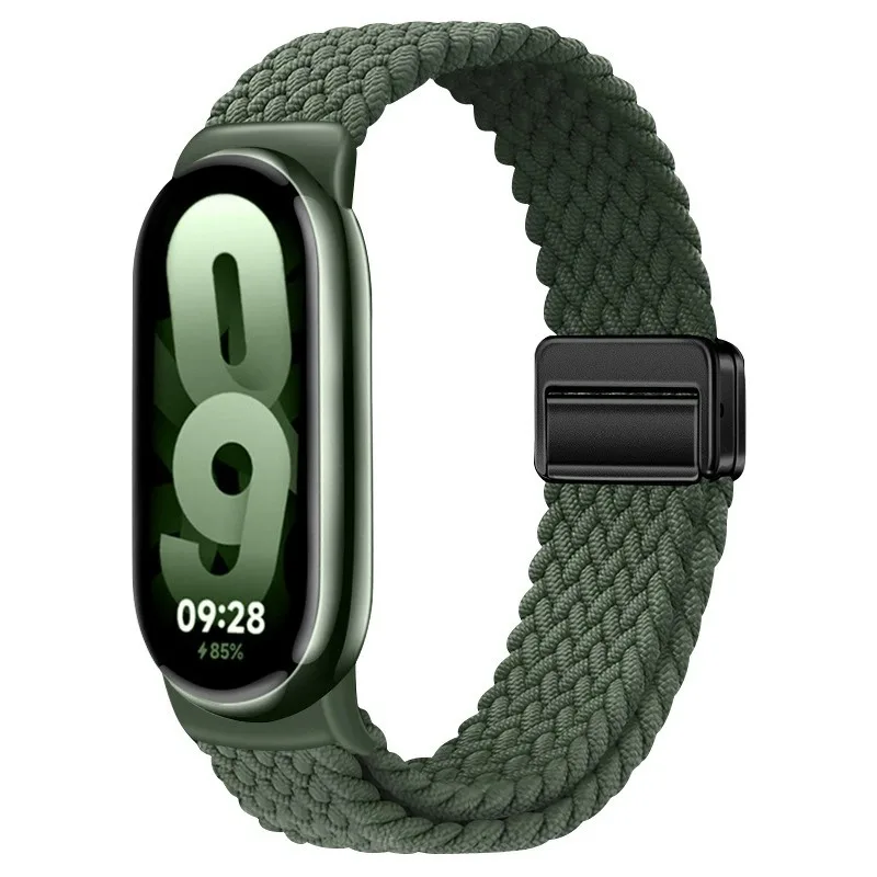 Magnetisches Armband für Xiaomi Mi Band 10 9 8 Zubehör Atmungsaktives Geflochtenes Schlaufenarmband Pulseira Correas Xiaomi Smart Band 10 9 8