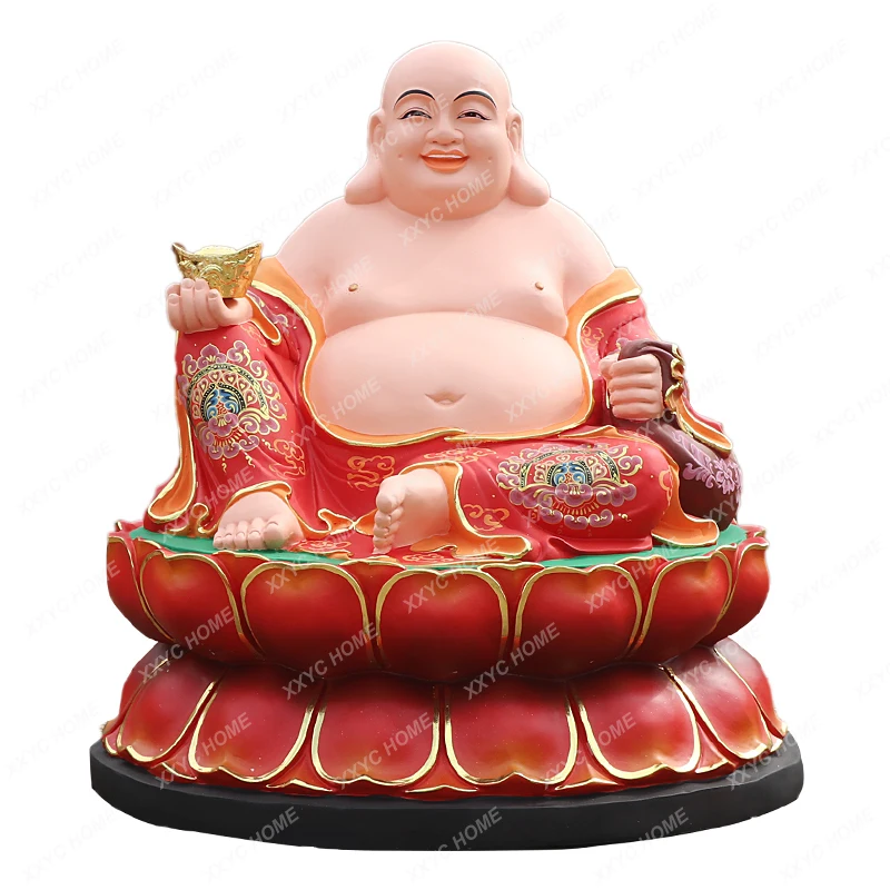 

Huayin Hall Big Belly Maitreya Buddha Statue Lucky Maitreya Bodhisattva Buddha Utensils Resin Fiberglass Statue