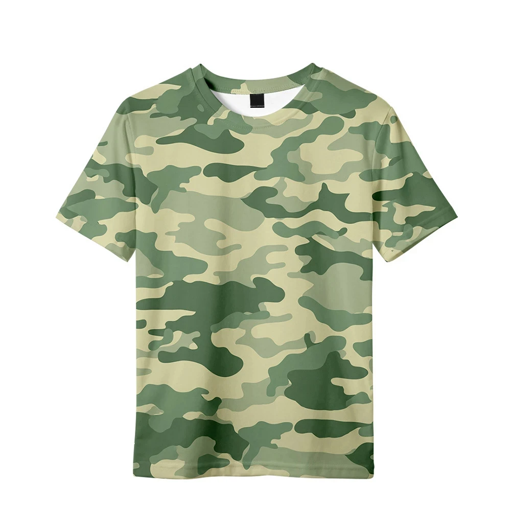 Kids Camouflage 3D Print Short Sleeve T-shirts Boys Girls Tops Military Training Boy T-shirt Children\'s Clothing Baby T shirts