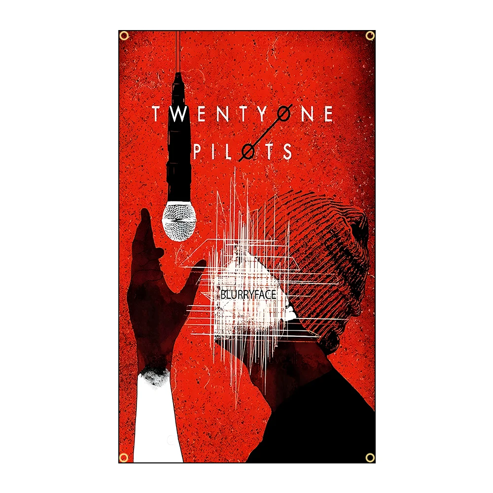 Twenty One Pilots Band Flags Polyester Digital Printing Banner for Bedroom Wall Art Out Door Tapestry Decoration