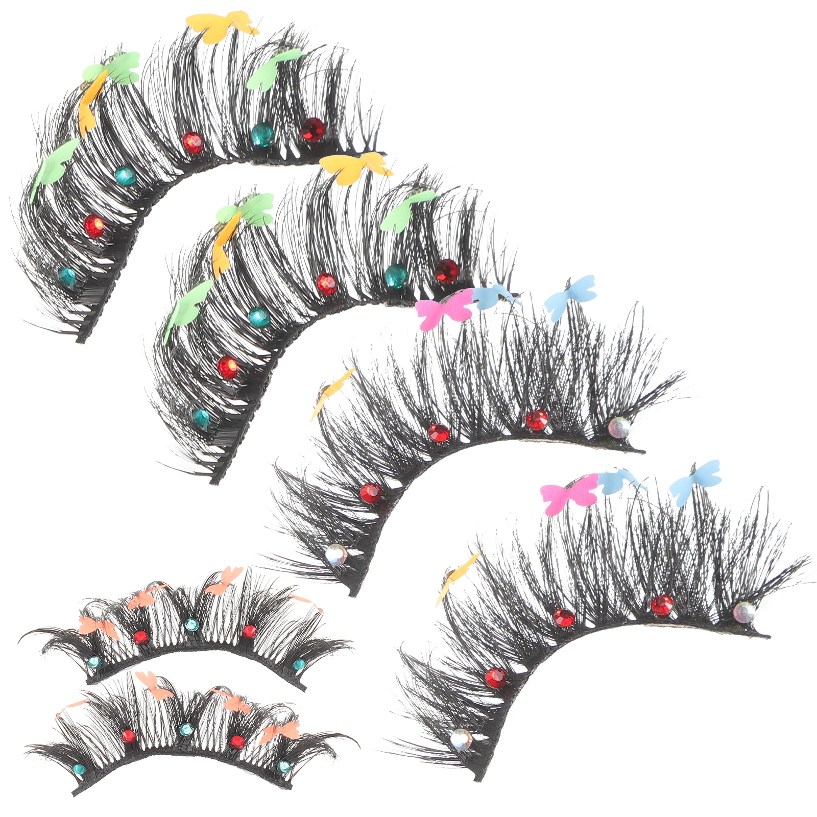 3-paar valse wimpers Halloween pailletten vlinder nepwimpers Pack lichtgewicht comfortabele podiummake-upaccessoires