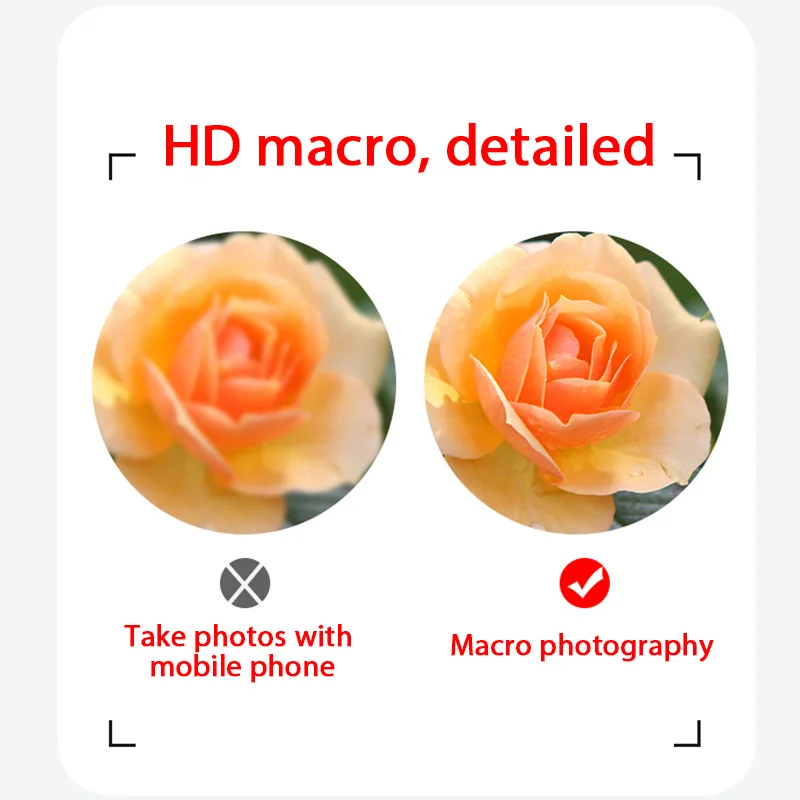 Daily Phone Camera Lens 0.45X Ultra Wide Angle + 12.5X Macro Lens Universal Clip-On Camera Lens For Most Smartphones