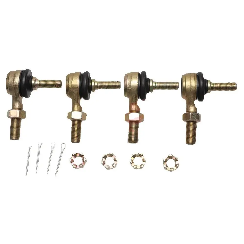 2 pares de kits de terminais de direção M10-M12 com junta esférica, compatíveis com ATVs chineses de 50cc, 110cc, 150cc, 200cc, 250cc, 300cc, karts, quadriciclos e peças para bicicletas.