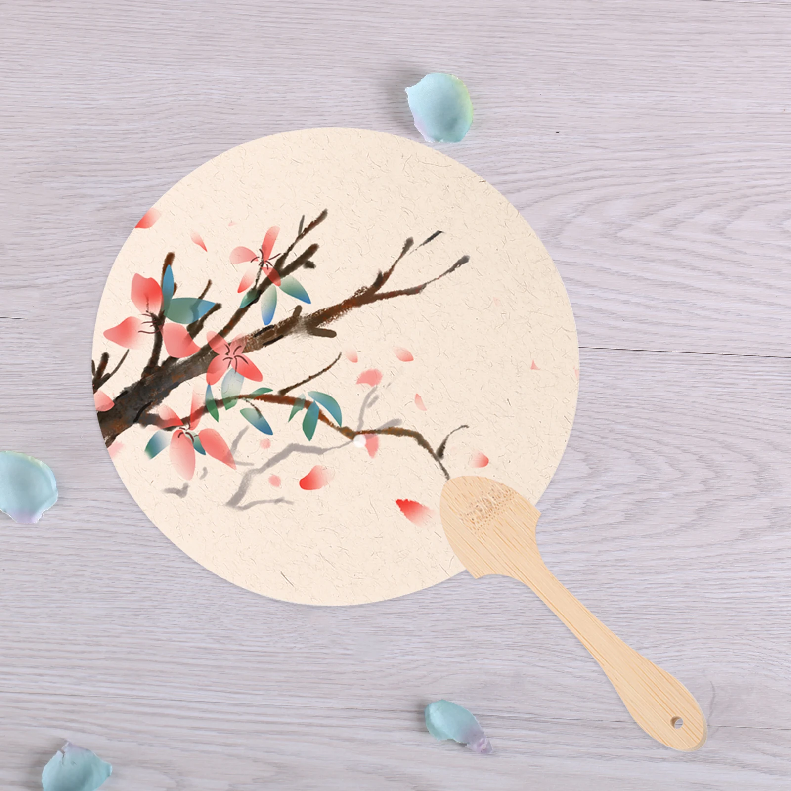 

8 Pcs Wooden Fan H H crafted Sticks DIY Painting Fans Travel Size Portable Storage Bamboo Wood Crafts